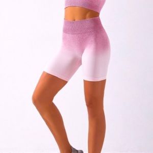 Women's Seamless Padded Sports Bra & Short Set 2pcs, Workout Gym Fitness Set